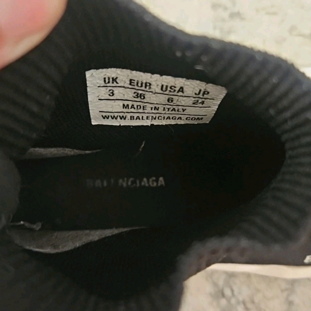 Balenciaga Womens Black And White Speed 2.0 Knit Sock Trainer Designer Sneaker 6 - Picture 9 of 14